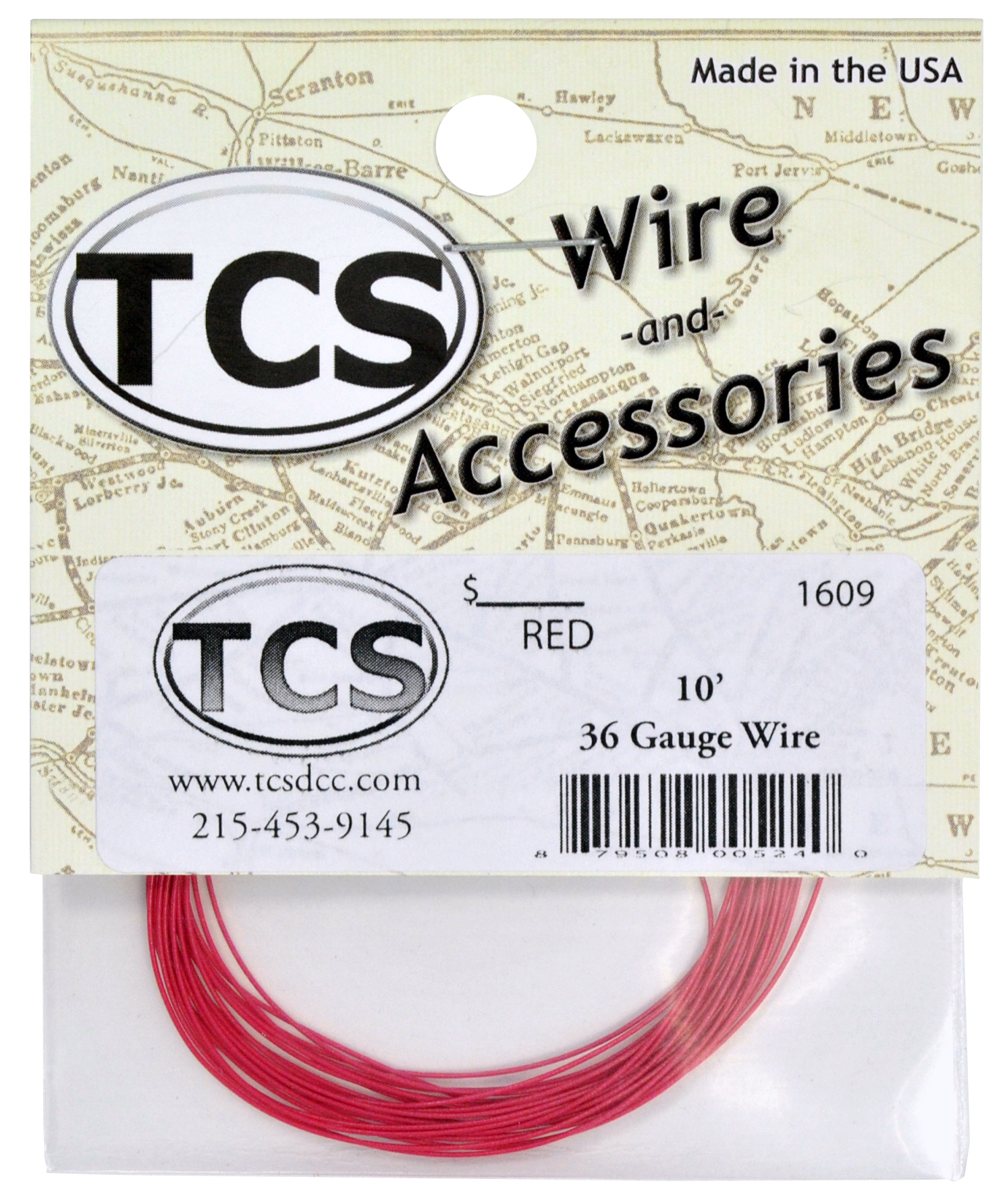 10ft 36 Gauge Red Wire